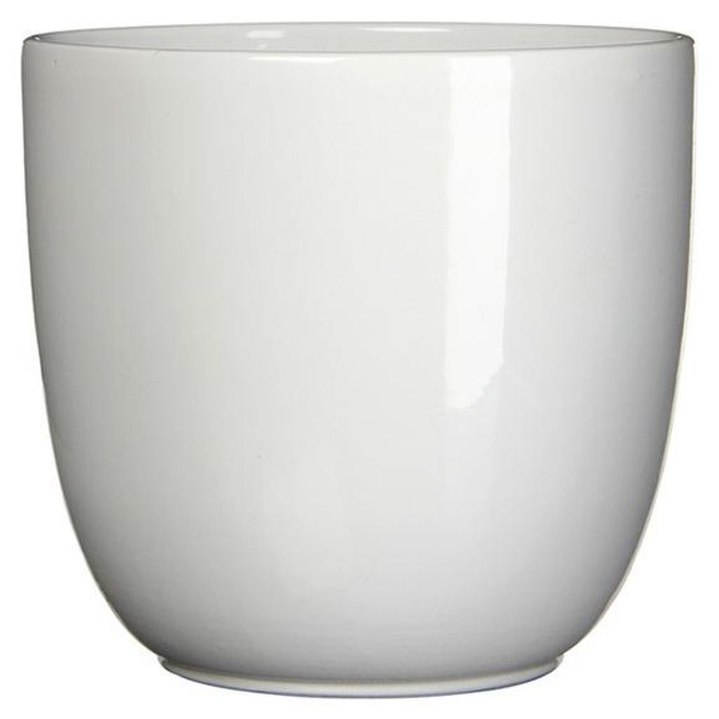 Mica Decorations Blumentopf - weis - Keramik - 10 x 9 cm