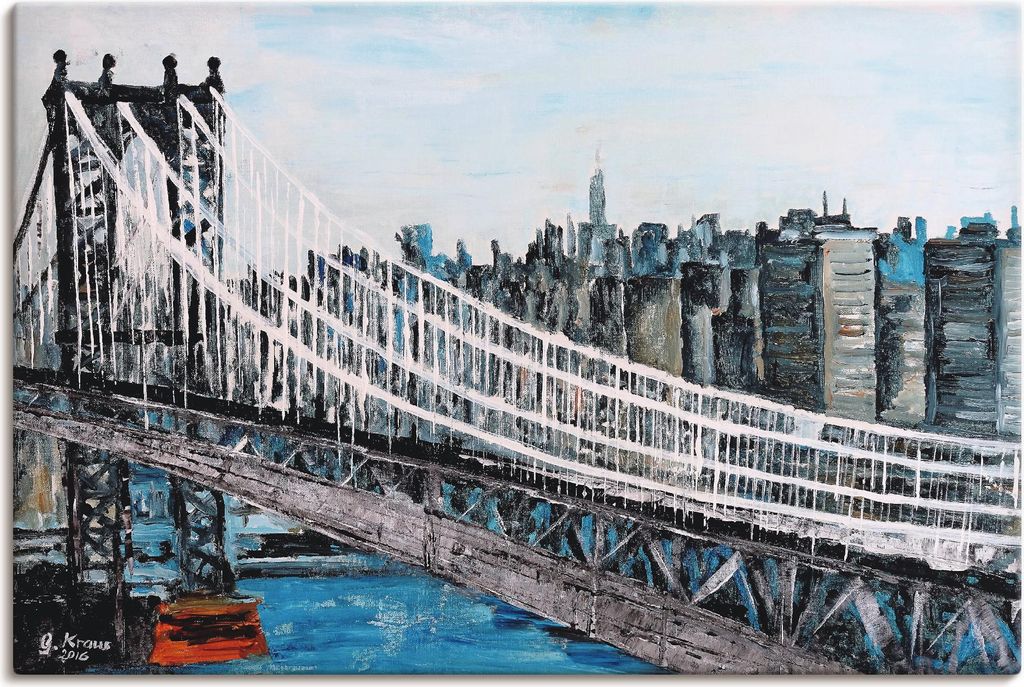 ARTland Leinwandbild New York Brooklyn Bridge Größe: 30x20 cm