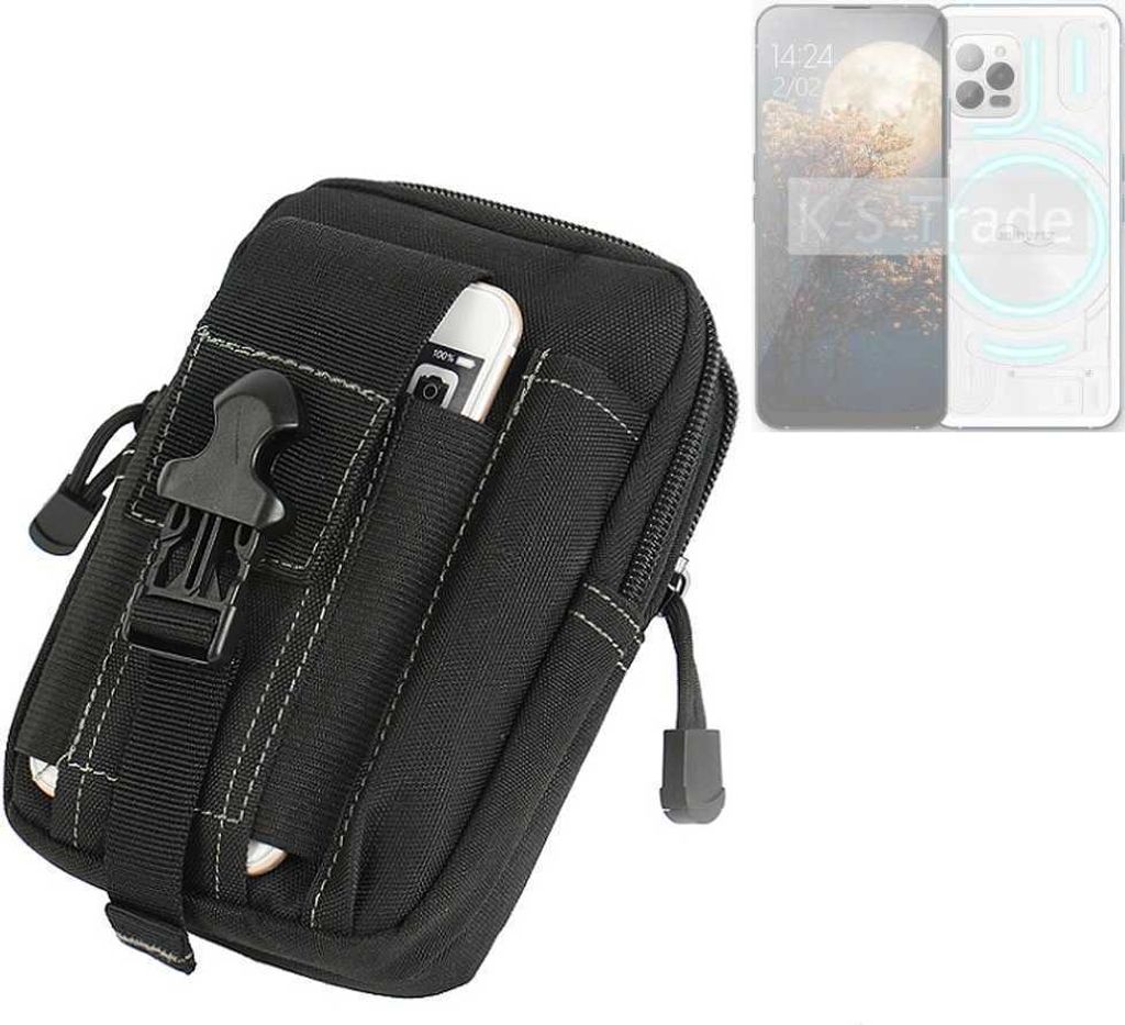 K-S-Trade Gürtel Tasche kompatibel mit Unihertz Luna Gürteltasche Holster Schutz Hülle Handy Hülle Smartphone outdoor Handy-Hülle schwarz
