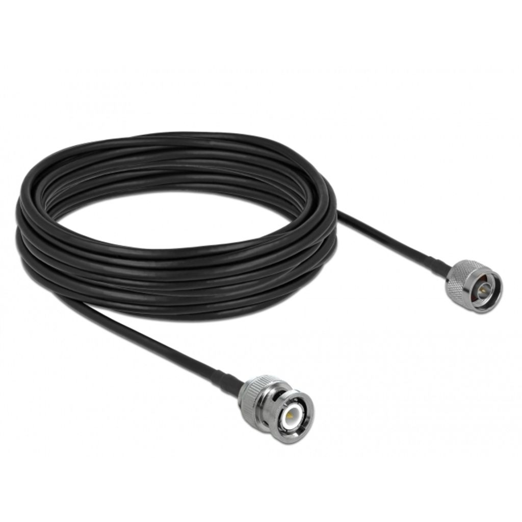 DELOCK Antennenkabel N Stecker zu BNC Stecker LMR195 10 m