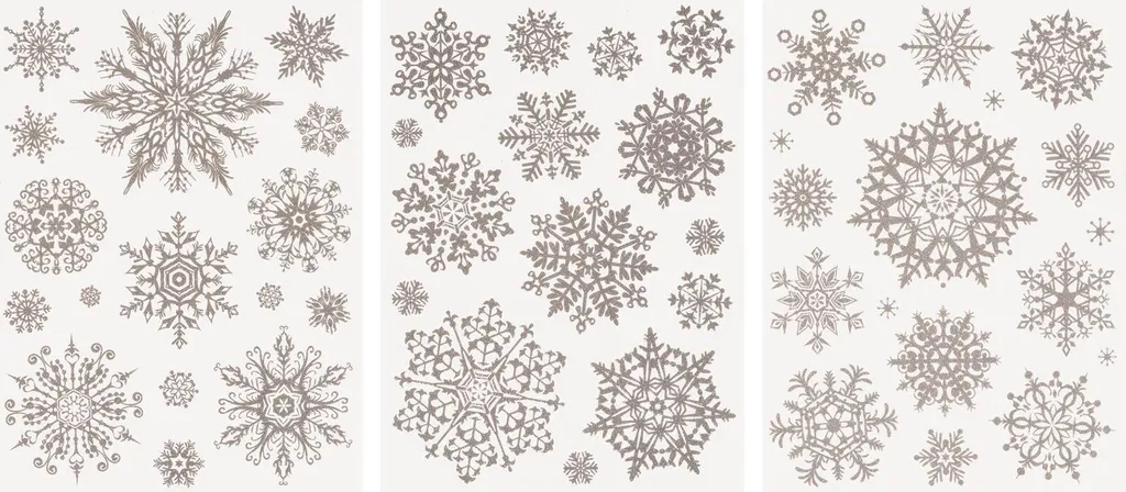 Decorazioni Vetri Heyda 203584467 Stelle Argento - Set 3 Fogli A4