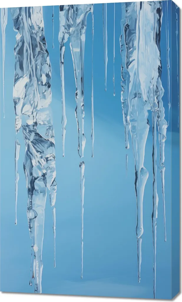 Image Gouttes de glace cristallines 60x100 cm avec Impression Haute Définition