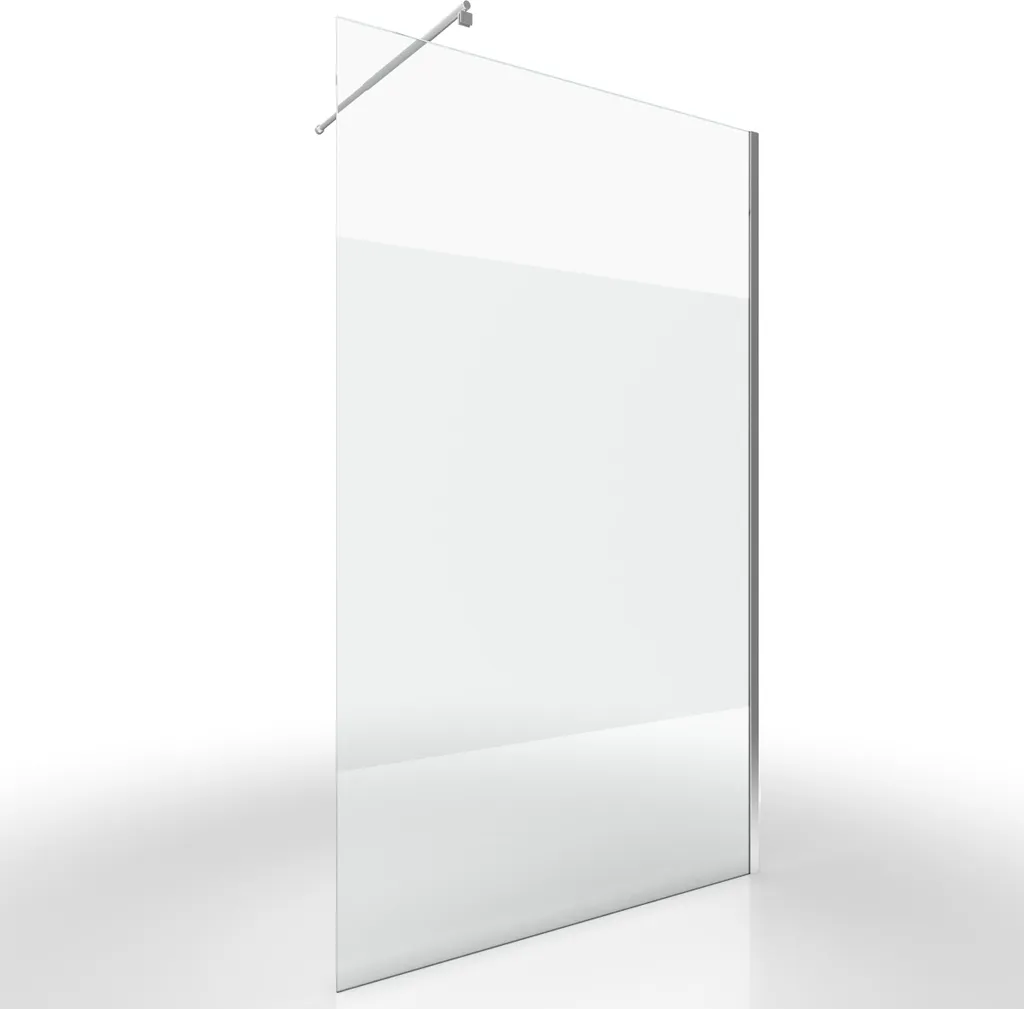 Paroi de Douche Dépolie 140x200cm en Verre 8mm avec Barre de Fixation
