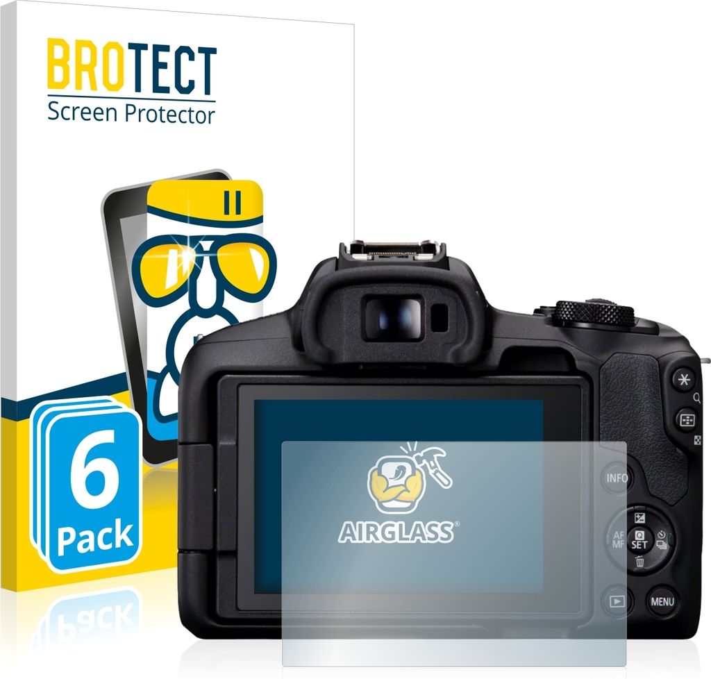 6x BROTECT Schutzglas für Canon EOS R50 Schutzfolie Panzer Folie Glas Display Schutz klar