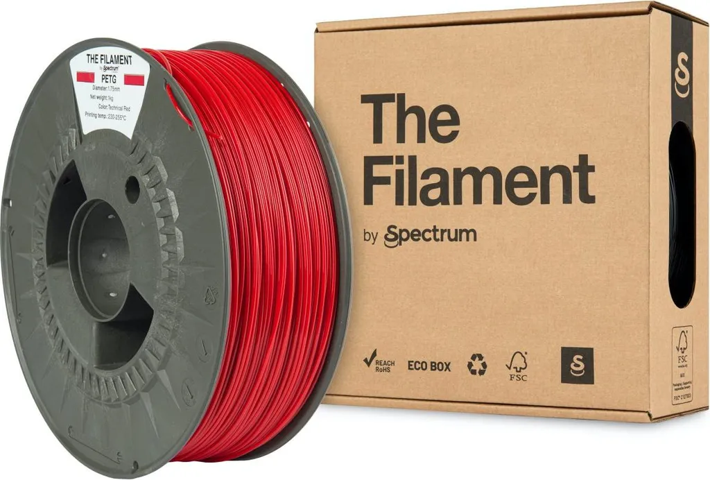 Bobina PETG 1.75mm Rosso Tecnico 1kg - Filamento Alta Performance