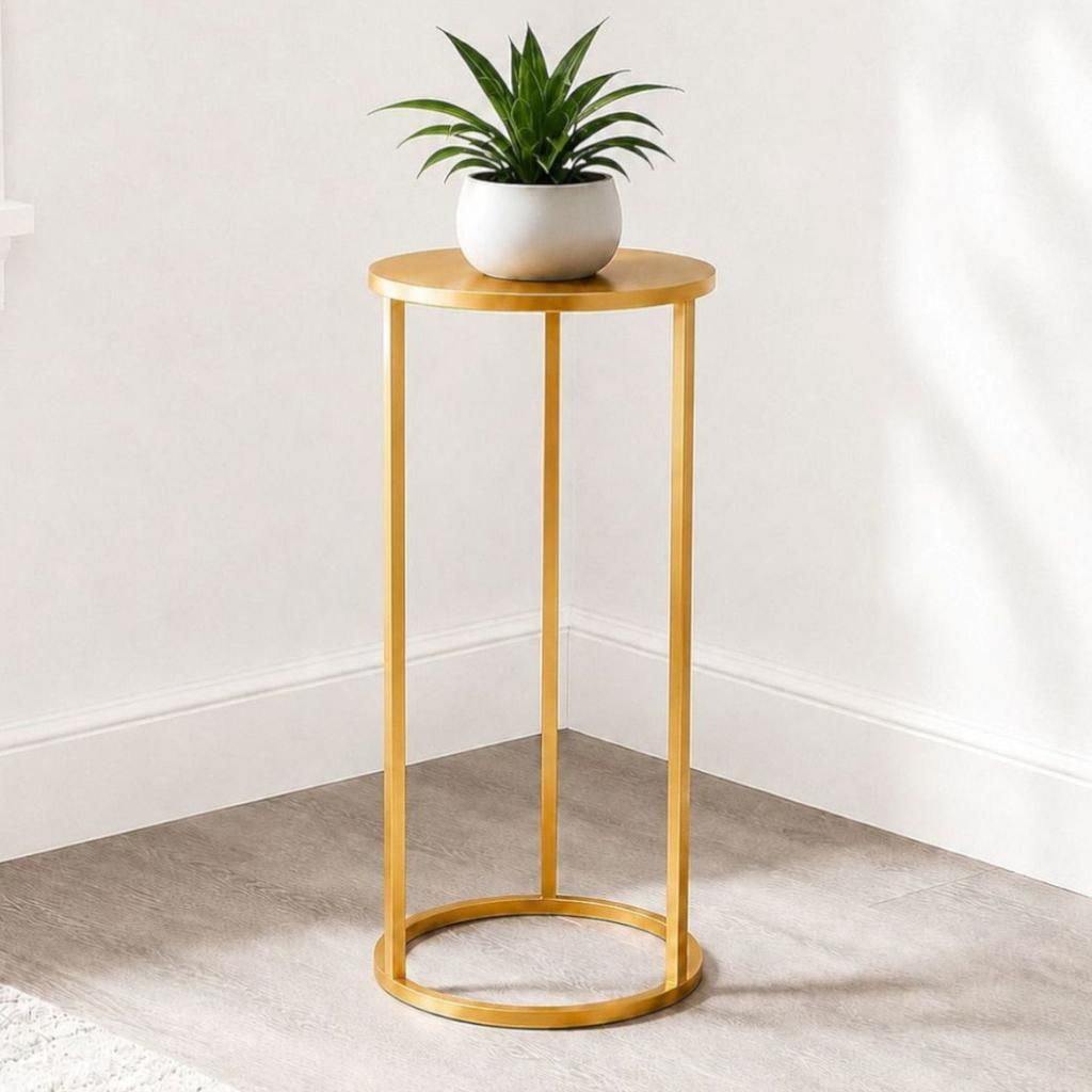 DanDiBo Blumenhocker Metall Gold Rund 60 cm Blumenständer Produktbild 