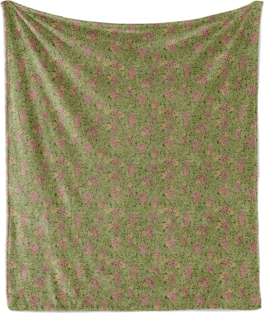 Coperta Lavabile Abakuhaus 175x230 cm Pile Morbido Stampa Uva