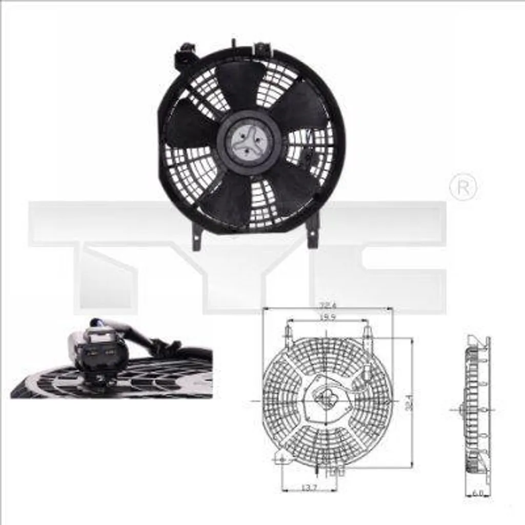Ventilateur de refroidissement moteur TYC pour Corolla 8859012210