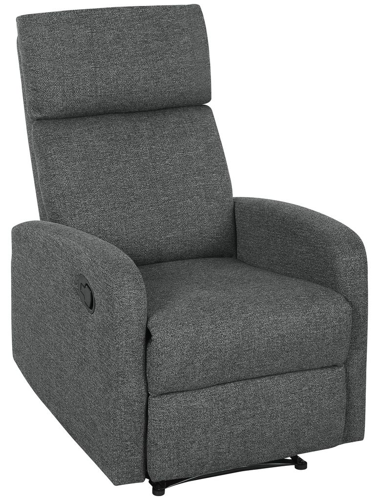 Relaxsessel. verstellbarer Liegesessel mit anpassbarer Beinstš¹tze. Moderner Wohnzimmersessel mit Stoffbezug. Grau
