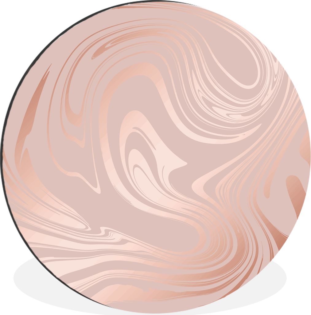 MuchoWow - Mauerkreis - Wandbilder - Runde Bild - Bild aus Aluminium - Schlafzimmer - Wohnzimmerdekoration - Wand Dekoration