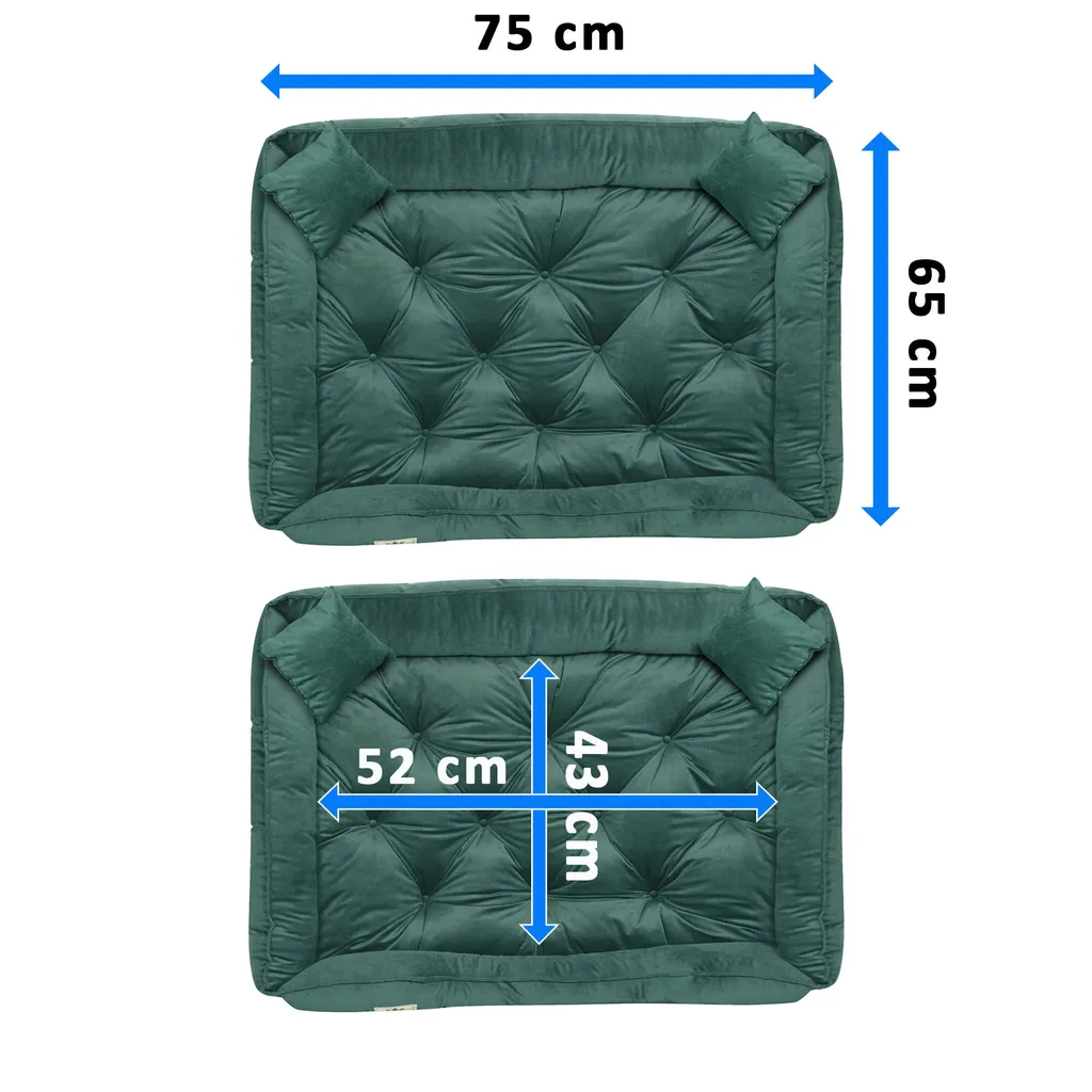Lit pour chien en velours doux gris avec oreiller de couchage