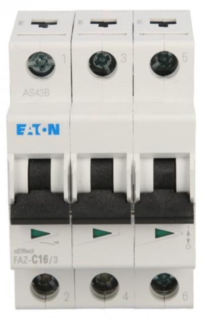 Interruptor automático EATON FAZ-C16/3 LS, 16A, referencia Imagen del producto 