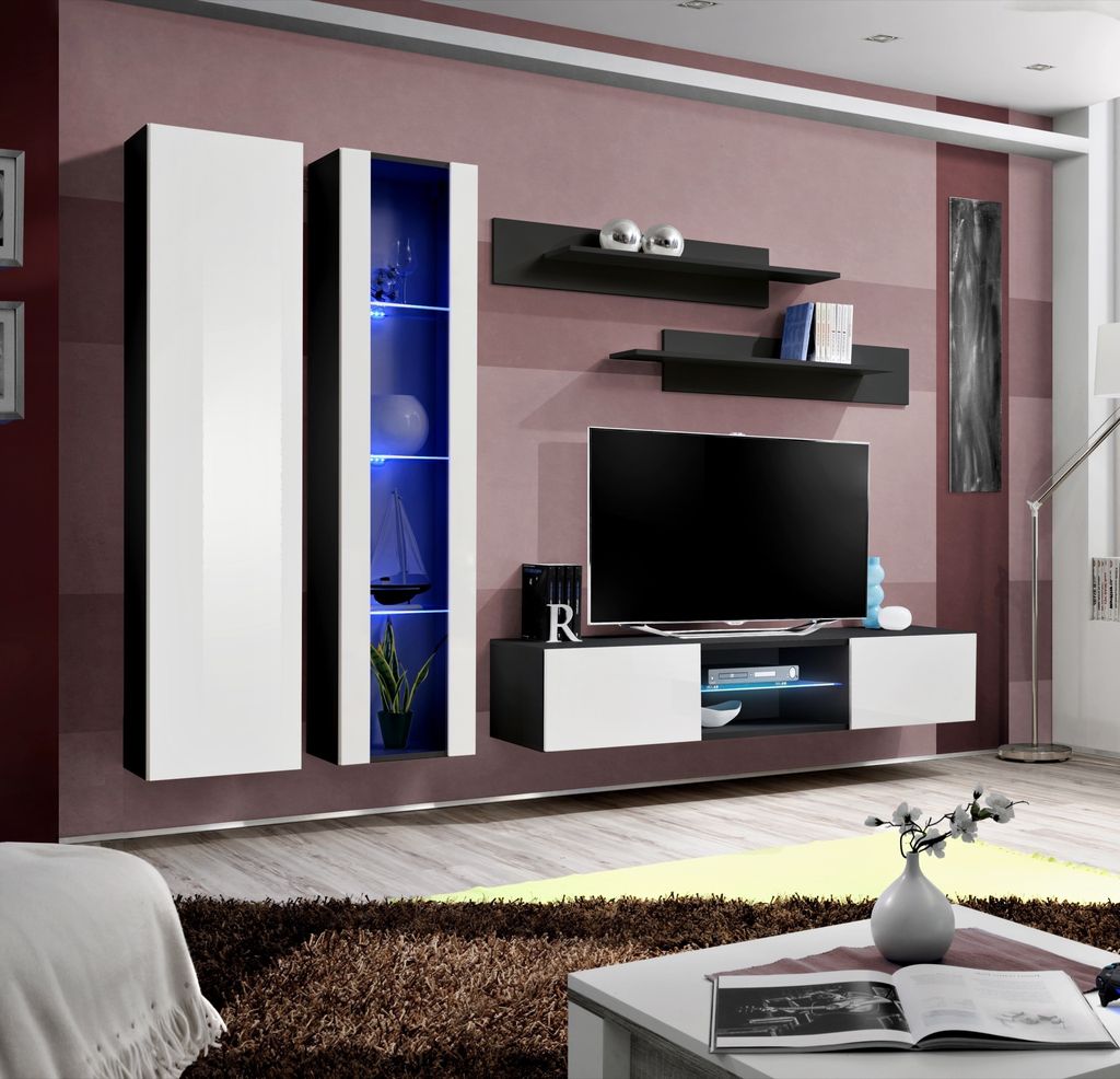 Möbel fürs Wohnzimmer FREYA 4 – schwarz / weiß
