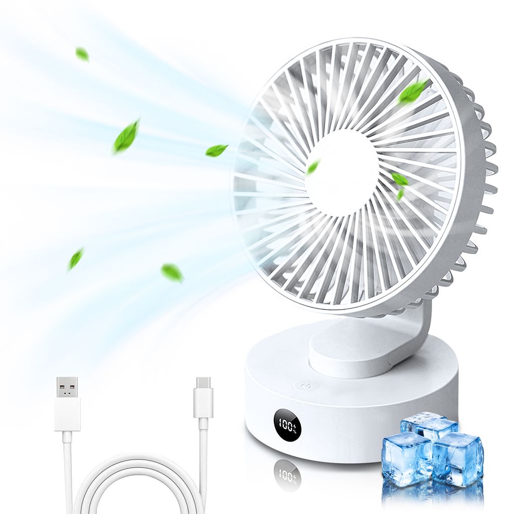 Tischventilator Batterie USB Ventilator 1800Akku Klein Produktbild 1