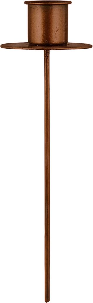 LS-LebenStil Metall Stabkerzenhalter Kupfer Braun 15cm Produktbild 3