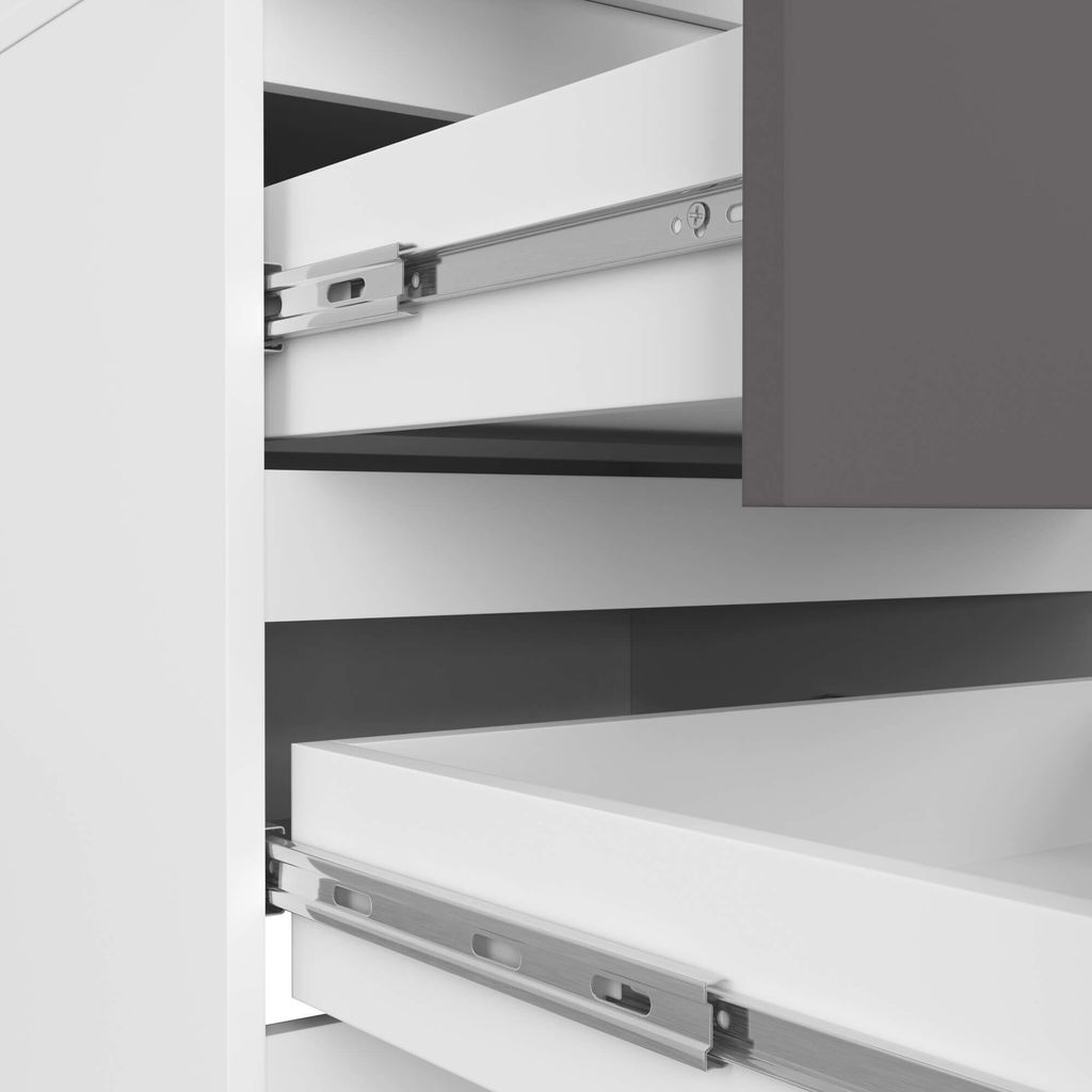 Funktionaler Kleiderschrank S60 mit Aufsatz und 2 Schubladen