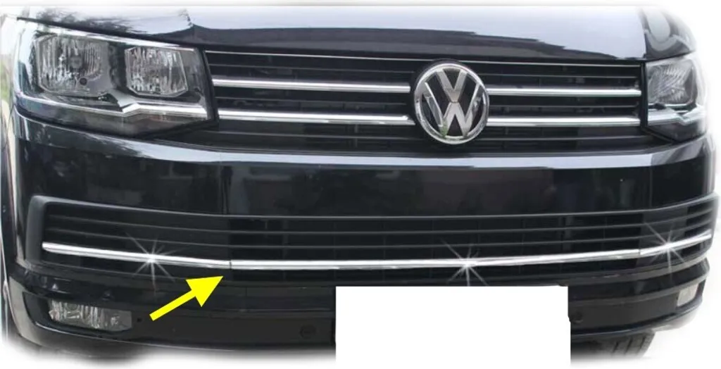 KS1336 Barre de calandre chromée pour pare-chocs VW T6 de 2015 à 2019