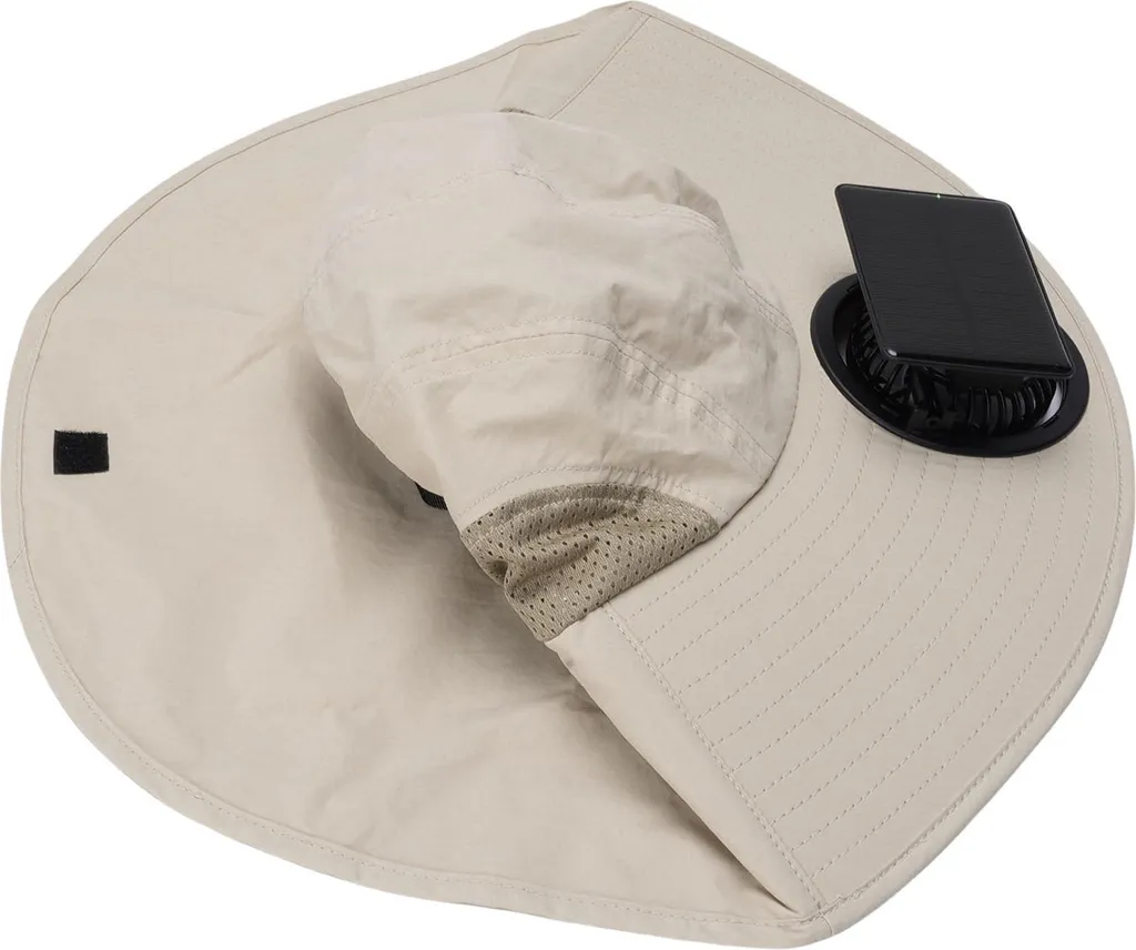 Chapeau de soleil avec ventilateur intégré et protection nuque réglable