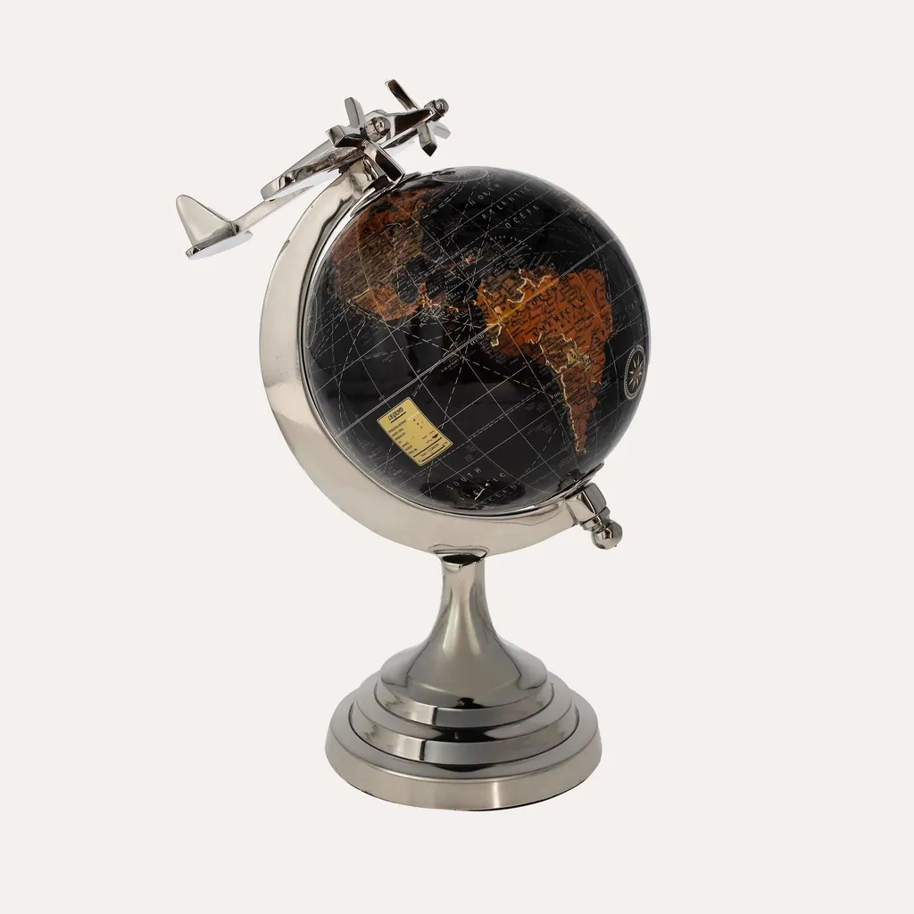 Idée cadeau voyageur : Globe terrestre décoratif avion pour le bureau