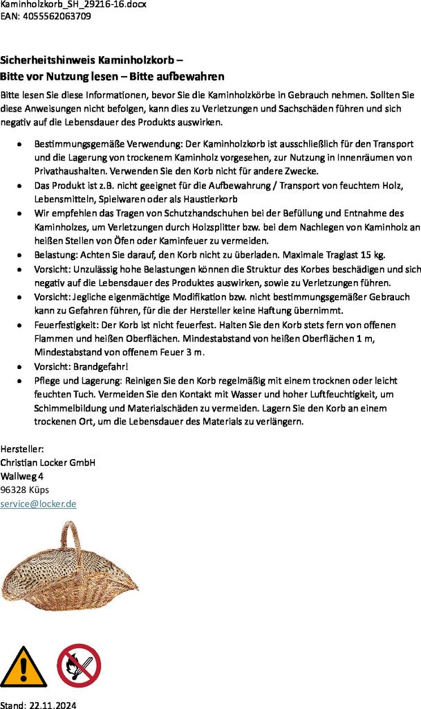 Kobolo Kaminholzkorb Holzkorb für Kaminholz - gekochte Produktbild 8