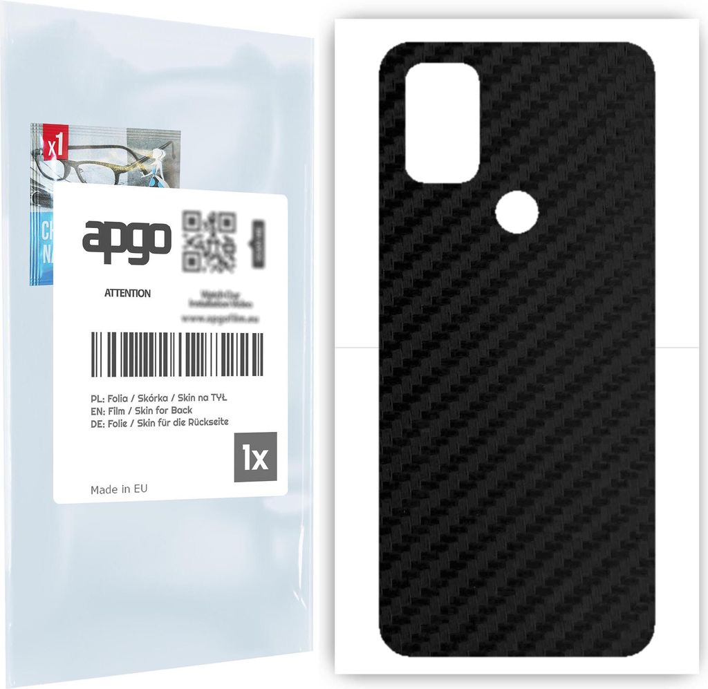 apgo Rückseite Schutzfolie für OnePlus Nord N10 5G - Hinten Schutzfolie Carbon, Rückseite Folie schützt vor Kratzern und Fingerabdrücken