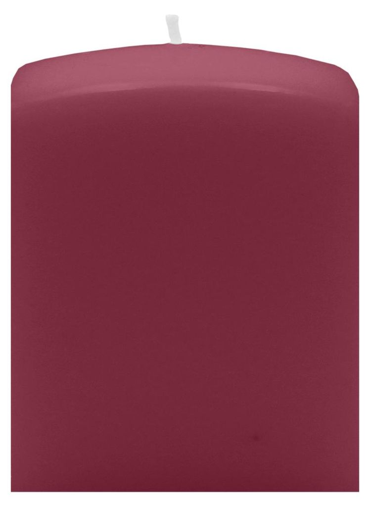 Quader Kerzen Burgund Rotbraun 8 x Ø 6/6 cm, 16 Stück