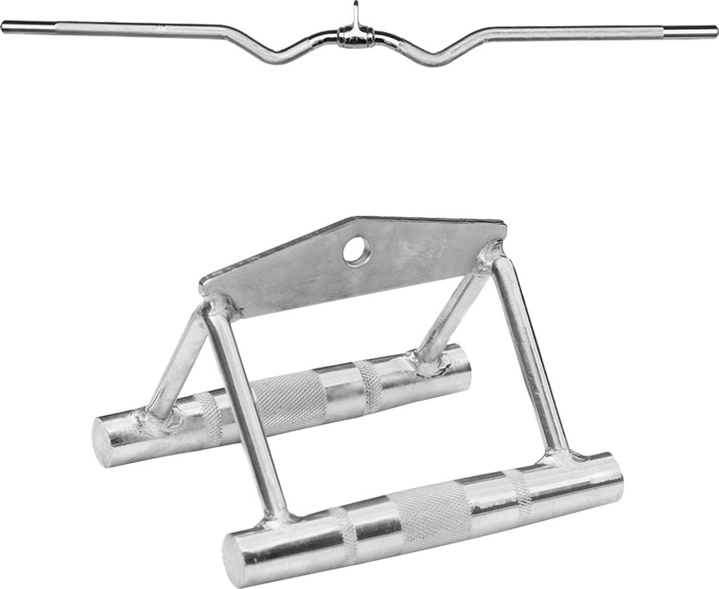 Sporttrend 24 - Seilzug Set Parallelgriff breit + SZ Curl Griff