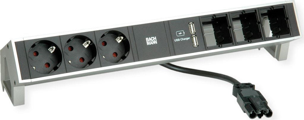 BACHMANN DESK2 2xCEE7/3 Strom 0,2m