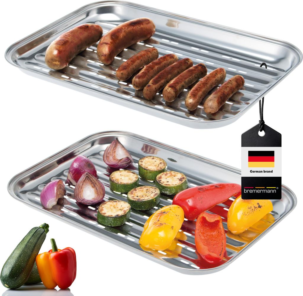 bremermann Set de 2 plats à griller, poêle à griller en Image du produit 