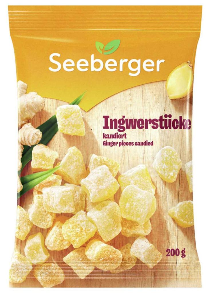 Seeberger: Trozos de jengibre (paquete de 200g) Imagen del producto 