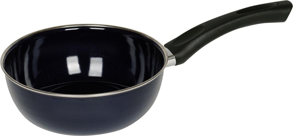 Riess Oma`s Emaille Pfanne hoch Ø20cm Riess blau