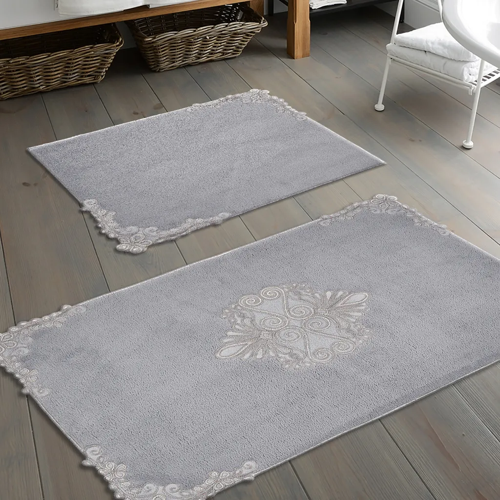 Mijolnir Nixie ANR1511 Grigio - Tappetino Bagno 100% Poliestere Soft