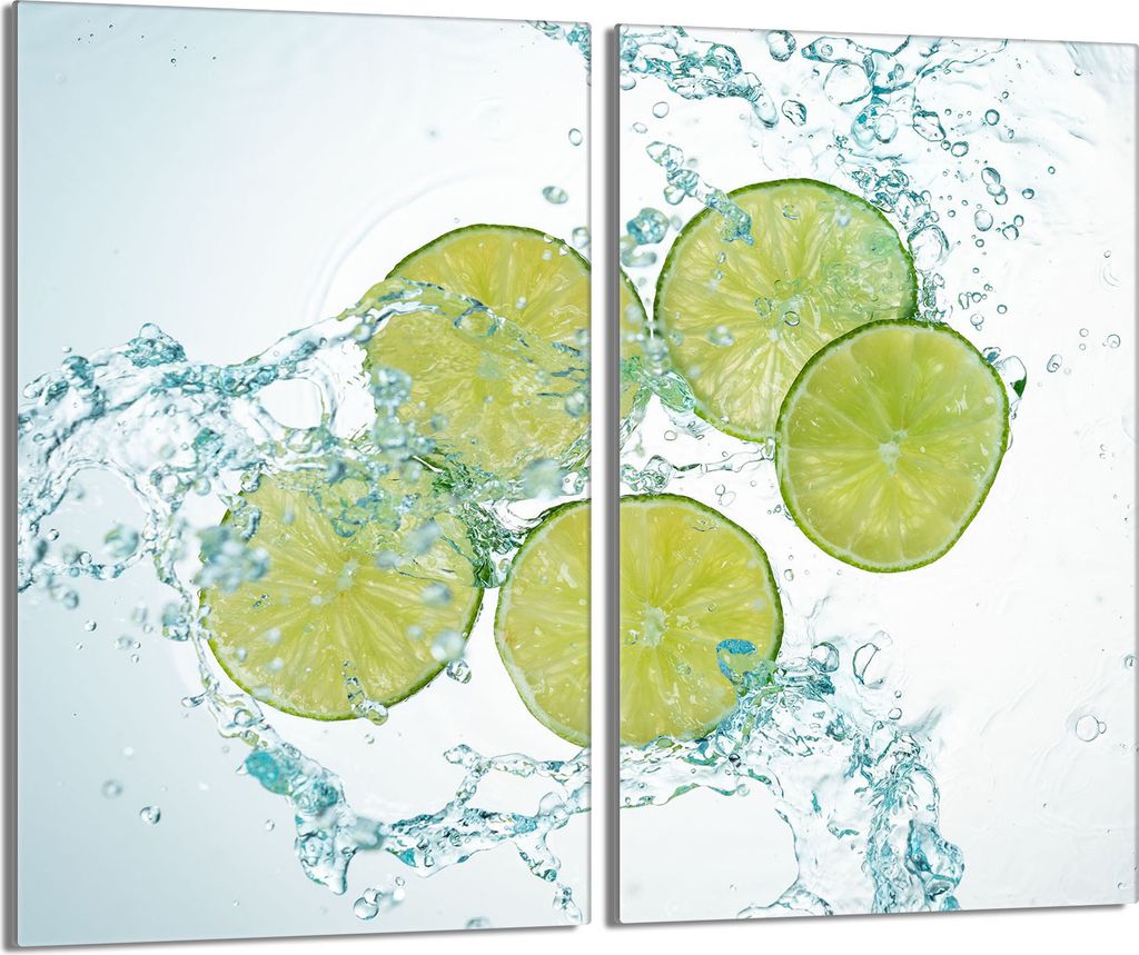 Glasschutzplatte für Herd 2x30x52 Lime