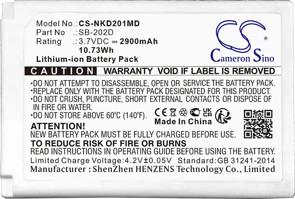 Batterie de Rechange pour ECG Nihon Kohden CardioAir - Modèle SB-202D