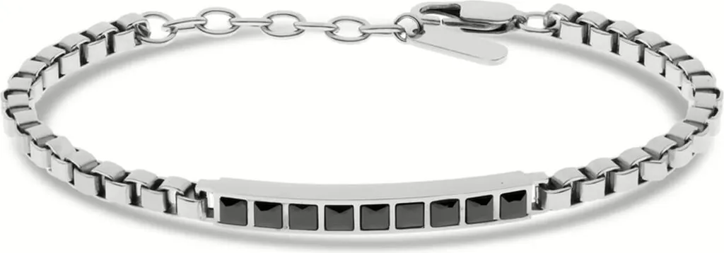 Bracciale Liu Jo Uomo MLJ489 Argento e Zirconi | Idea Regalo Uomo