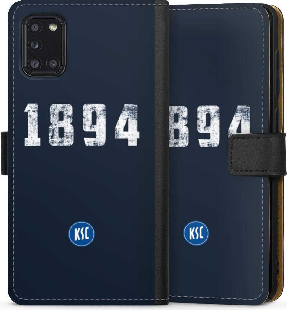DeinDesign Klapphülle für Samsung Galaxy A31 Handytasche Lederhülle Tasche Bundesliga KSC Karlsruher SC