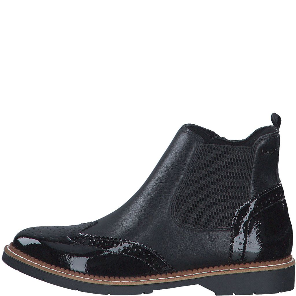 s.Oliver Damen Stiefelette Brogue Chelsea Boot Lack Produktbild 2