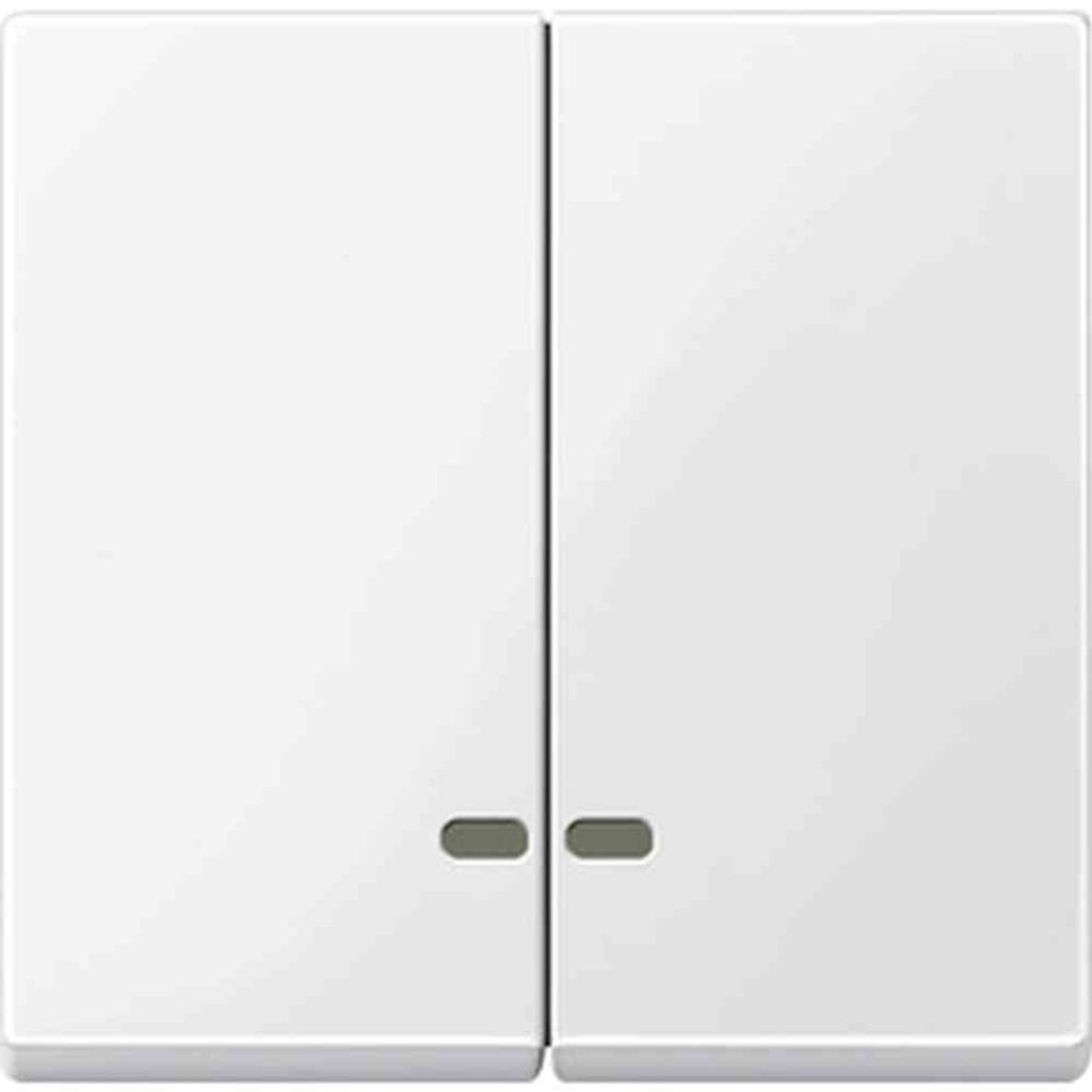 Merten MEG3420-0319 Doppelwippe mit Kontrollfenster, polarweiß glänzend, System M