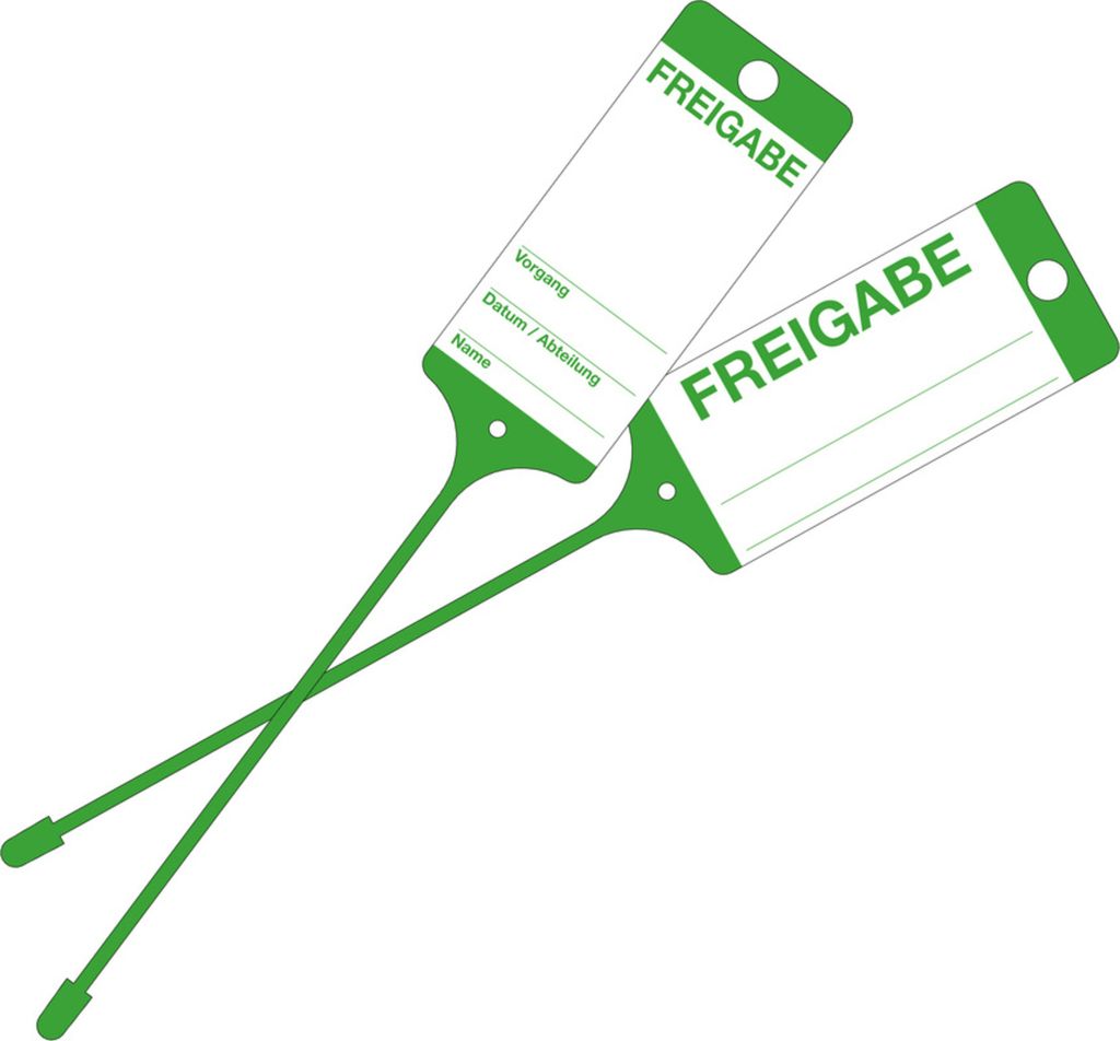 EICHNER Warenanhänger 9219-00772 Freigabe gn 100St