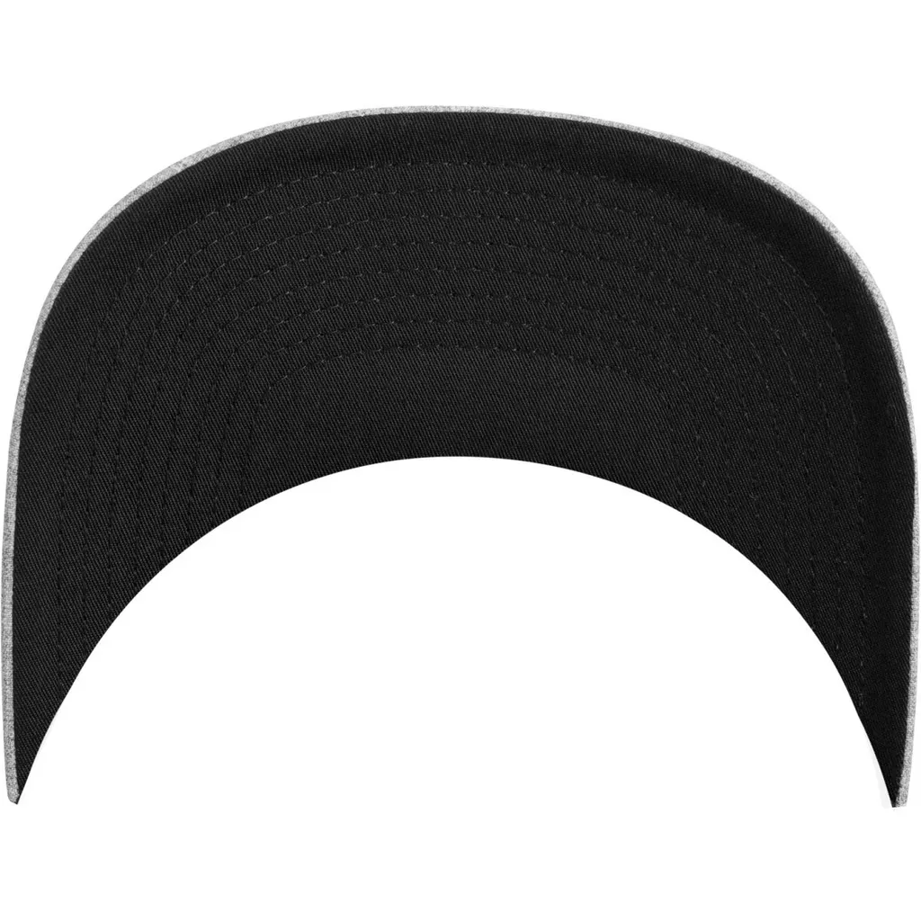 Berretto Flexfit 6277PS Heather Grey S/M | Visiera Nera Professionale - 4