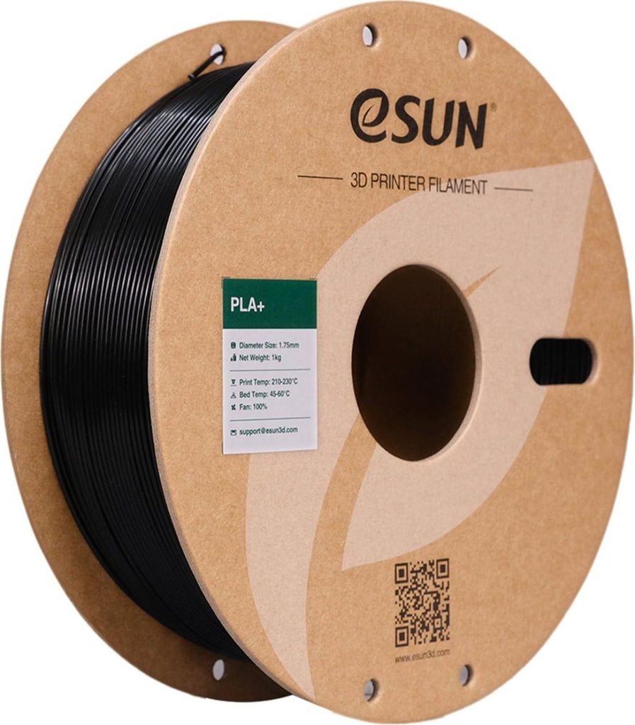 eSun 3D Filament PLA+ 1,75mm schwarz 1kg Produktbild 