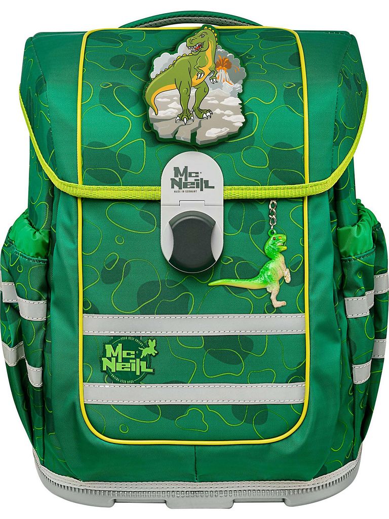 Ergobag McNeill Ergo Complete Schoolbag Set 5-teilig Schulranzen Tasche Dino Grün 
