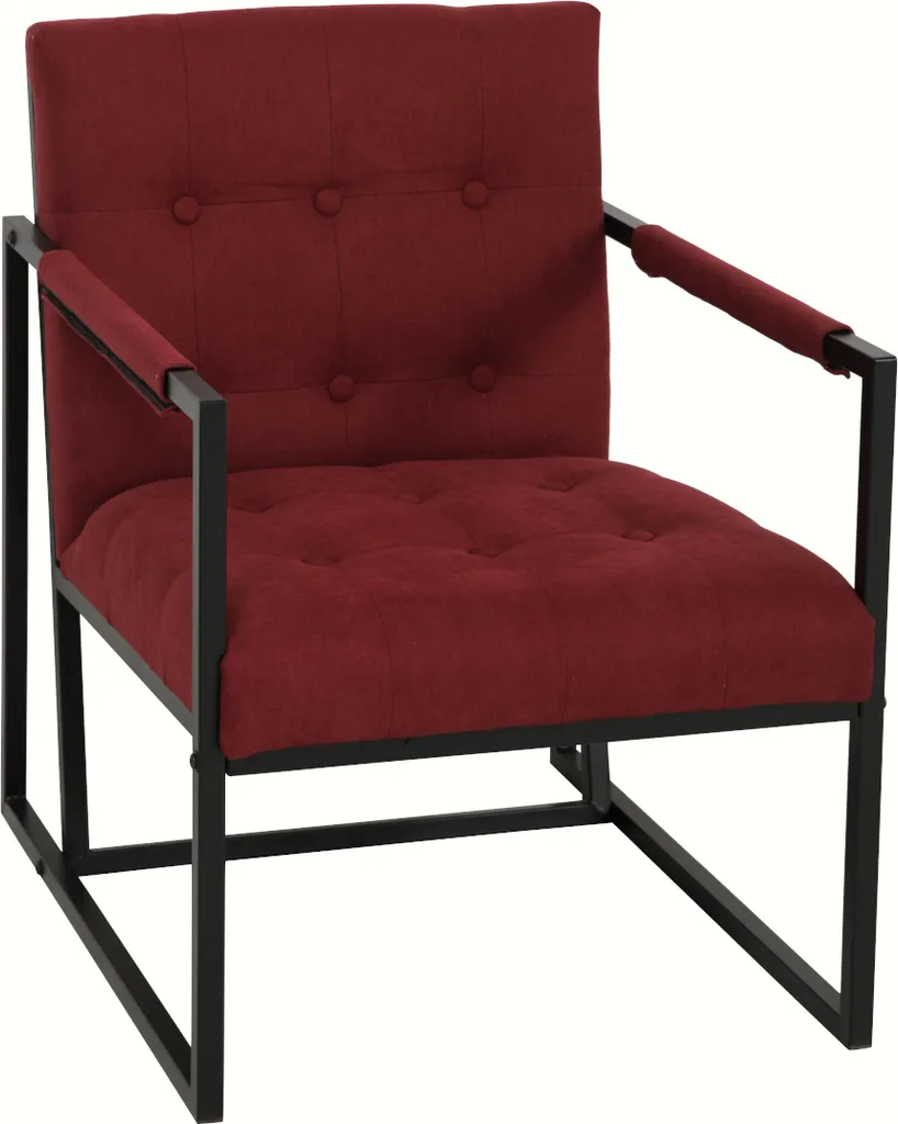 Fauteuil de Relaxation Rouge Rembourré SVITA Jones pour Salon