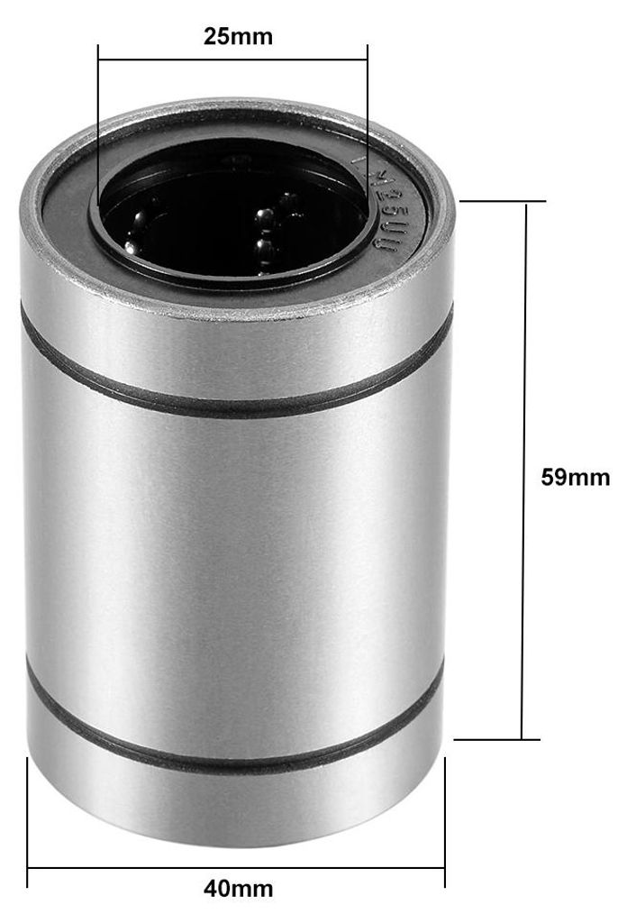 4 Stš¹ck Linearkugellager LM25UU 25 mm Bohrung 40 mm Au?endurchm. 59 mm lang fš¹r CNC Maschine 3D Drucker