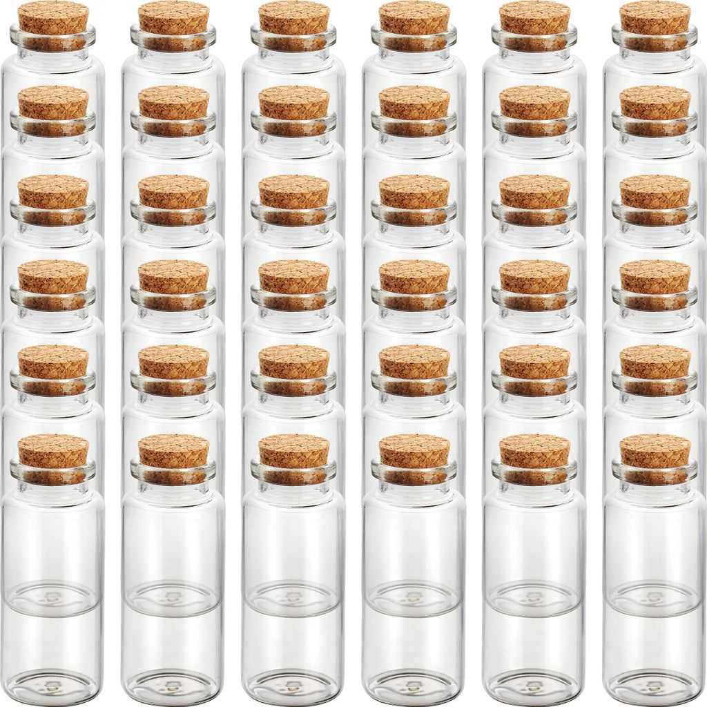 Belle Vous 36er Pack Kleine Glasflaschen zum Befüllen mit Korkdeckel - 30 ml - Luftdichte Kleine Fläschchen Gewürzgläser mit Korken für