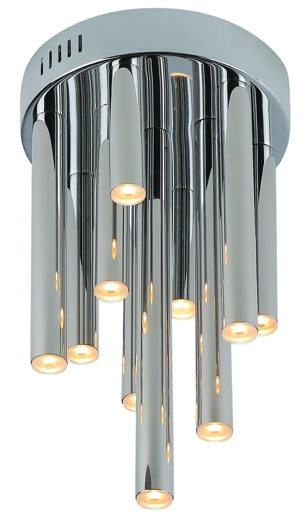Luminaire de plafond design LED ORGANIC chromé 34cm pour salon