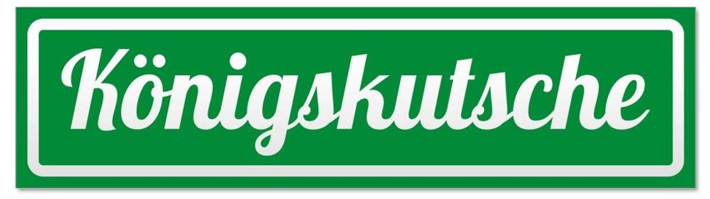 Kiwistar - Autoaufkleber - Grün - 20 x 5,3 cm - Königskutsche invertiert - Hinweis Aufkleber Sticker für Auto, Kfz, Fahrrad, PKW, LKW
