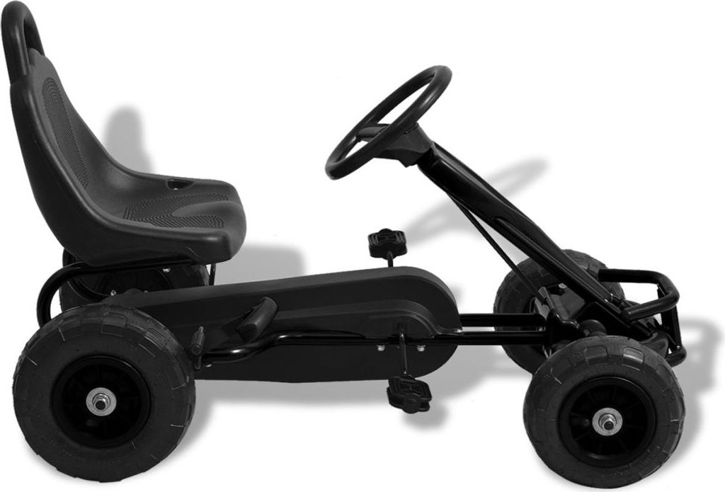 vidaXL Gokart na pedały z oponami pneumatycznymi czarny Zdjęcie produktu 9