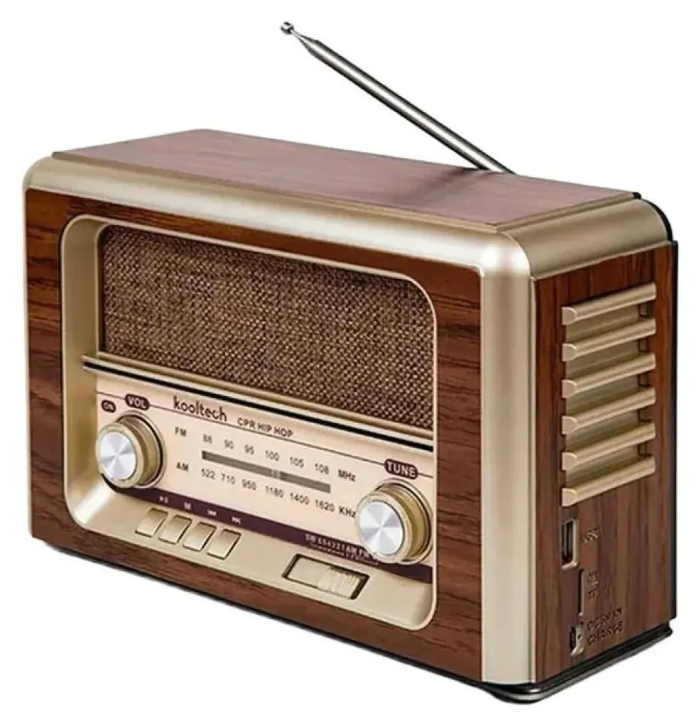 Radio rétro Bluetooth AM FM Kooltech nomade avec batterie longue durée