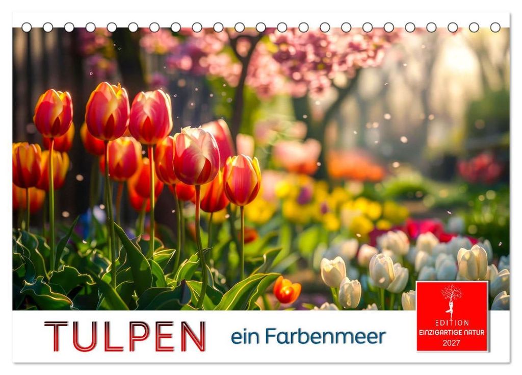 Tulpen - ein Farbenmeer (Tischkalender 2027 DIN A5 quer), CALVENDO Monatskalender
